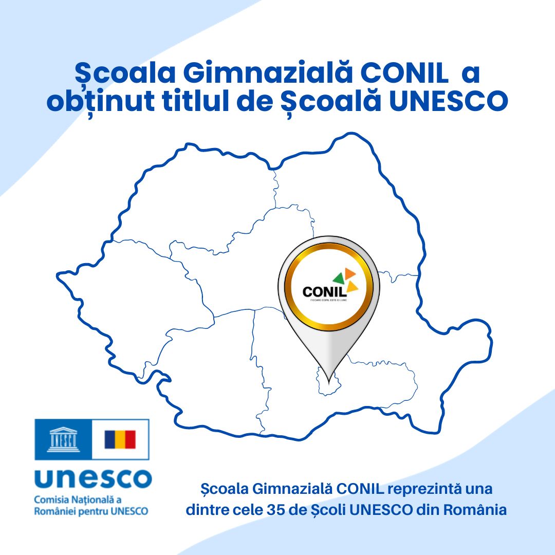 Școala Gimnazială CONIL a obținut titlul de „Școală UNESCO”