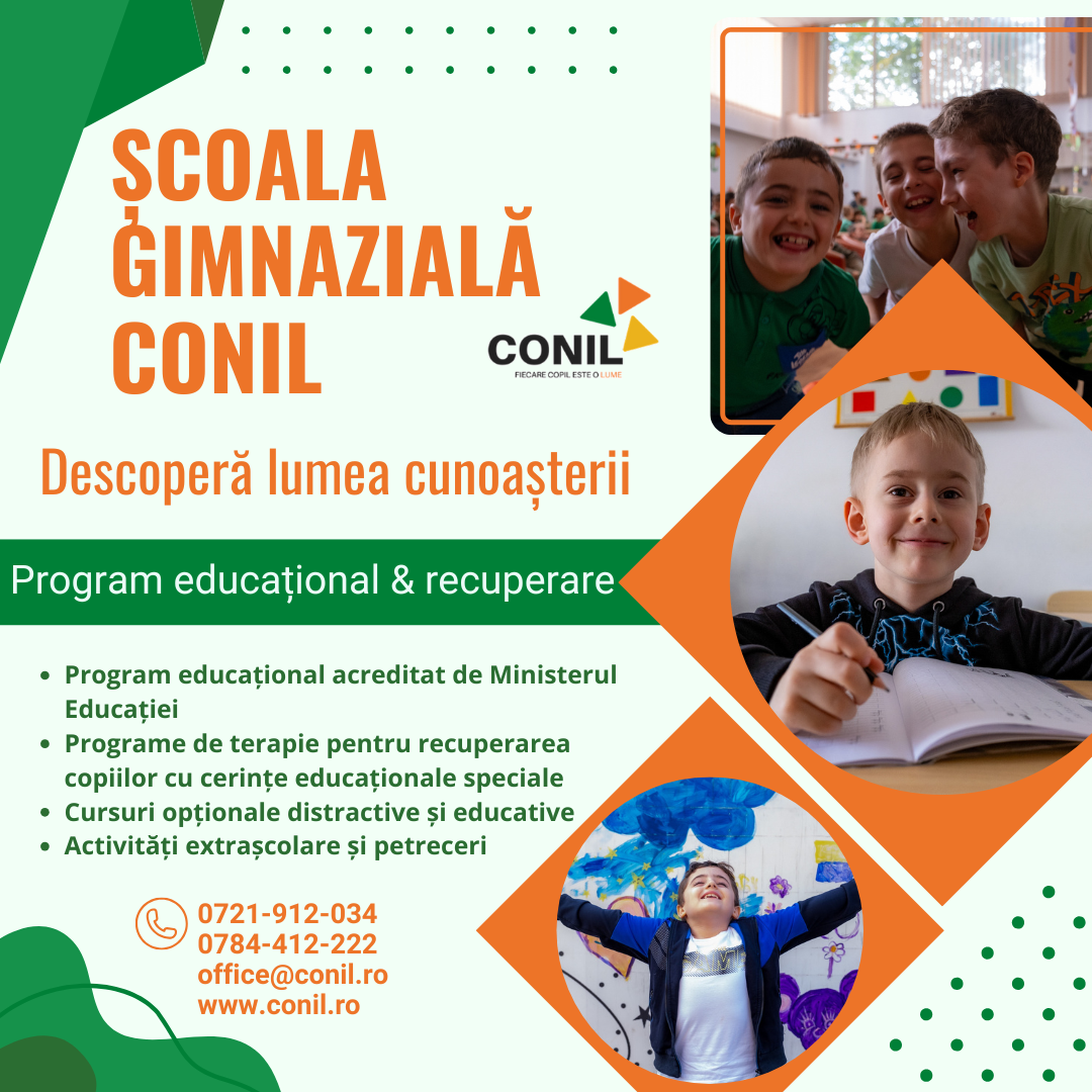 Școala Gimnazială CONIL - alegerea ideală pentru copilul tău