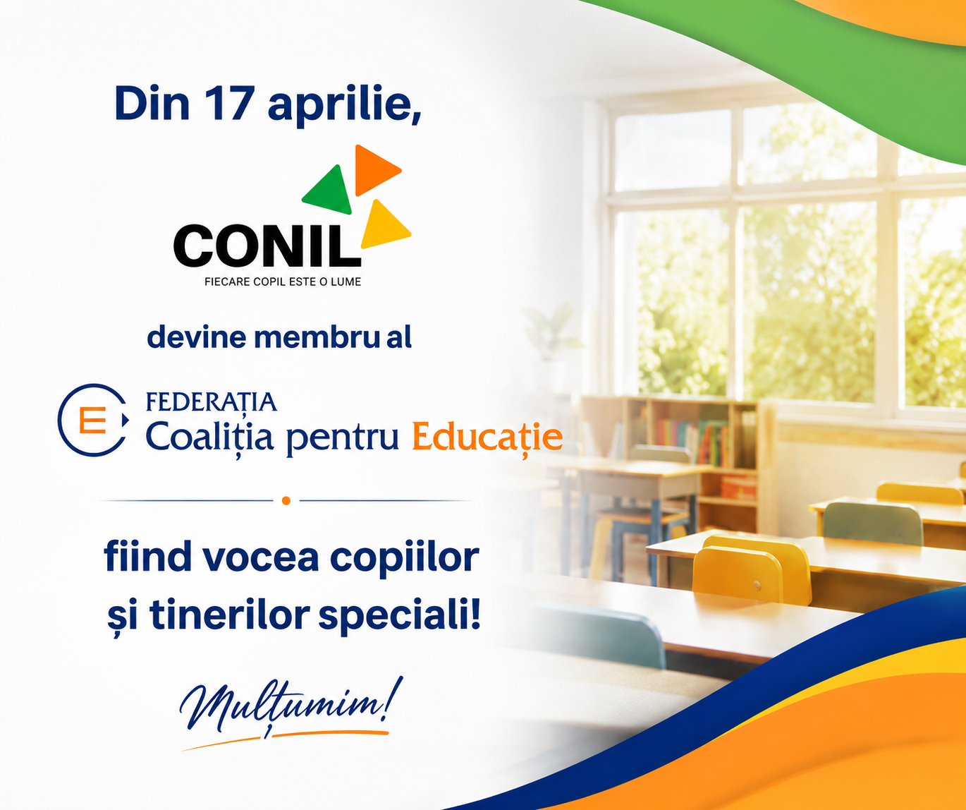 CONIL se alătură Coaliției pentru Educație